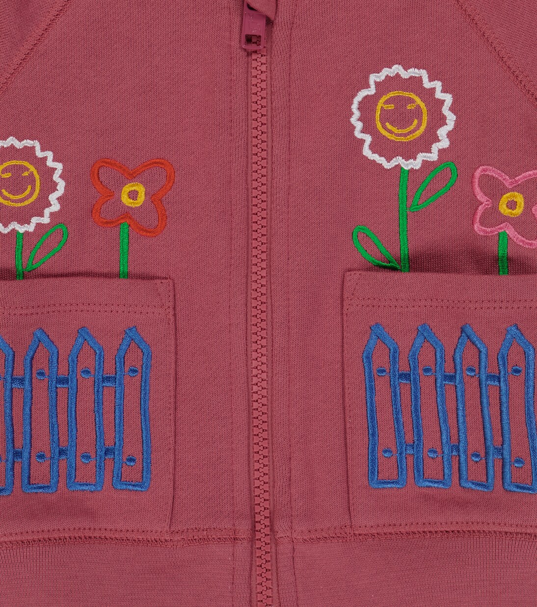 Embroidered zipped hoodie | Stella McCartney Kids