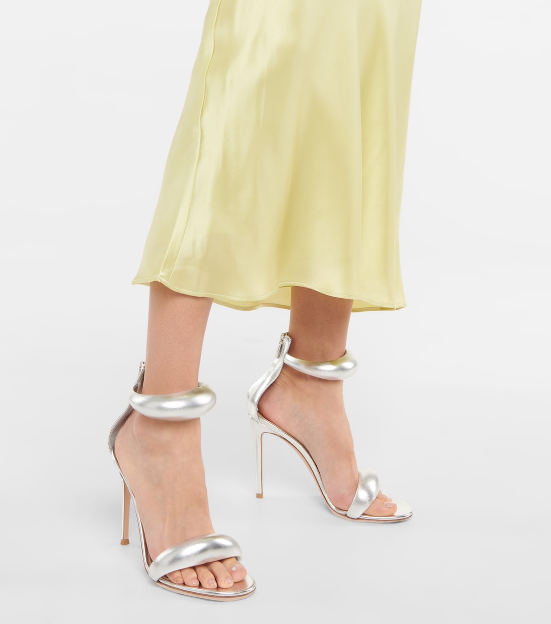 Sandalen Bijoux 105 aus Metallic-Leder | Gianvito Rossi