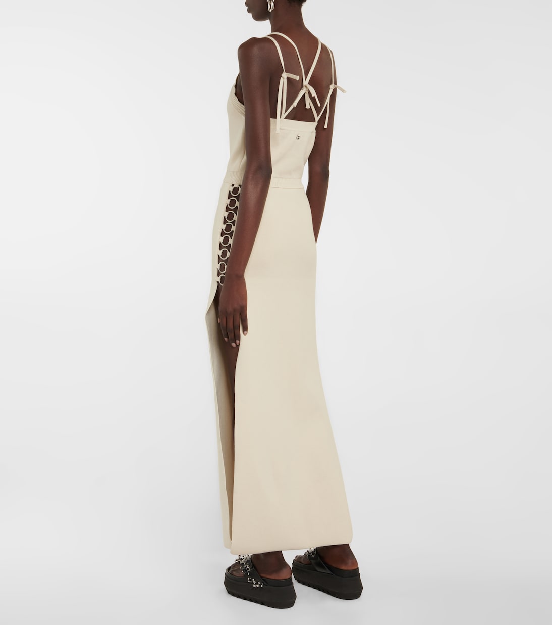 Verziertes Midikleid aus Strick | Rabanne