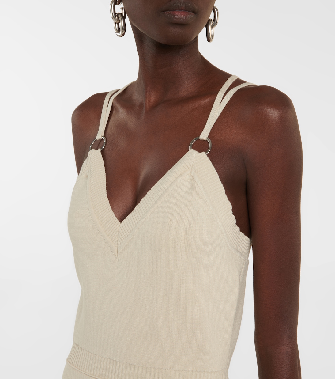 Verziertes Midikleid aus Strick | Rabanne