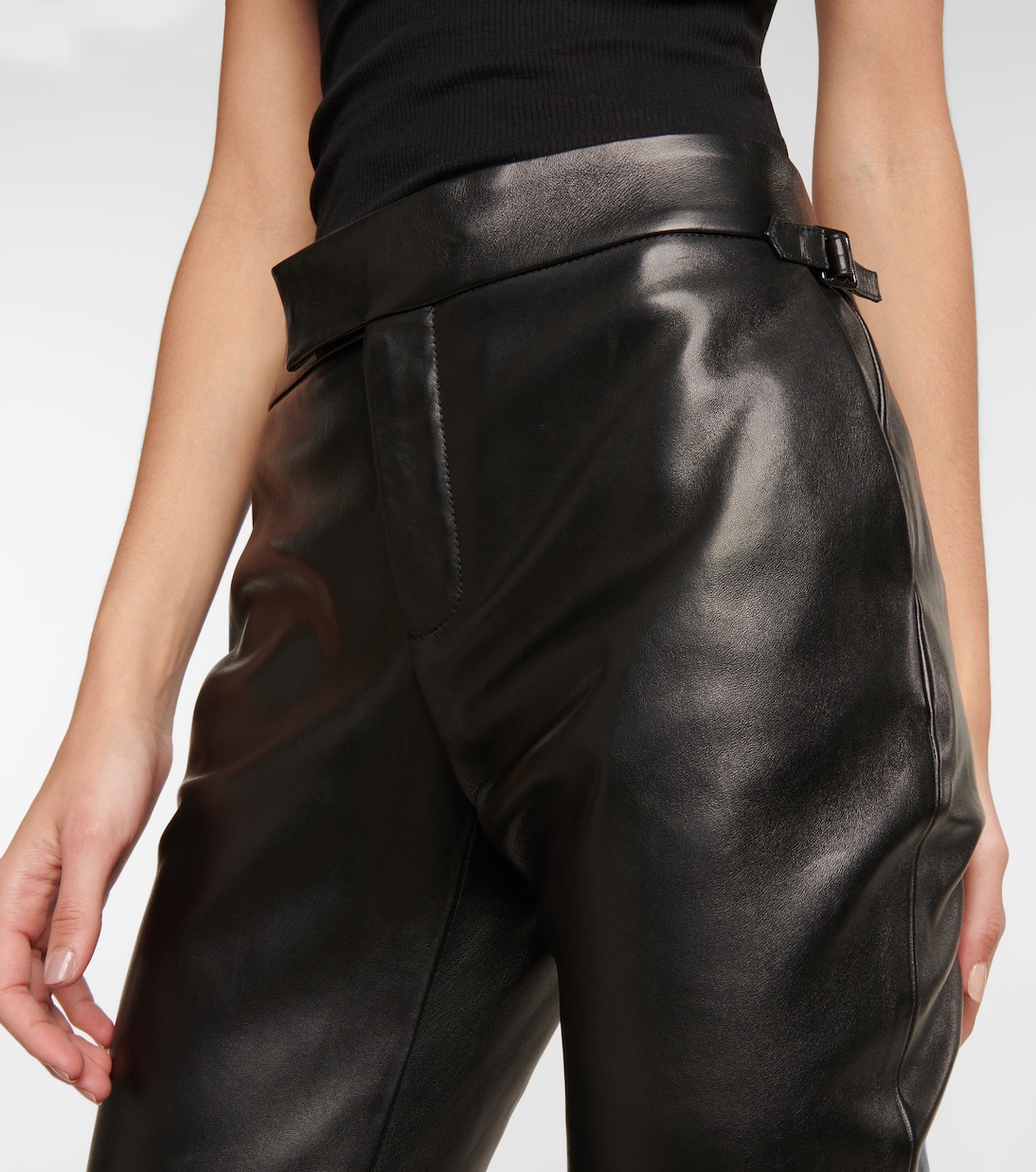 Mid-Rise-Schlaghose aus Leder | Tom Ford