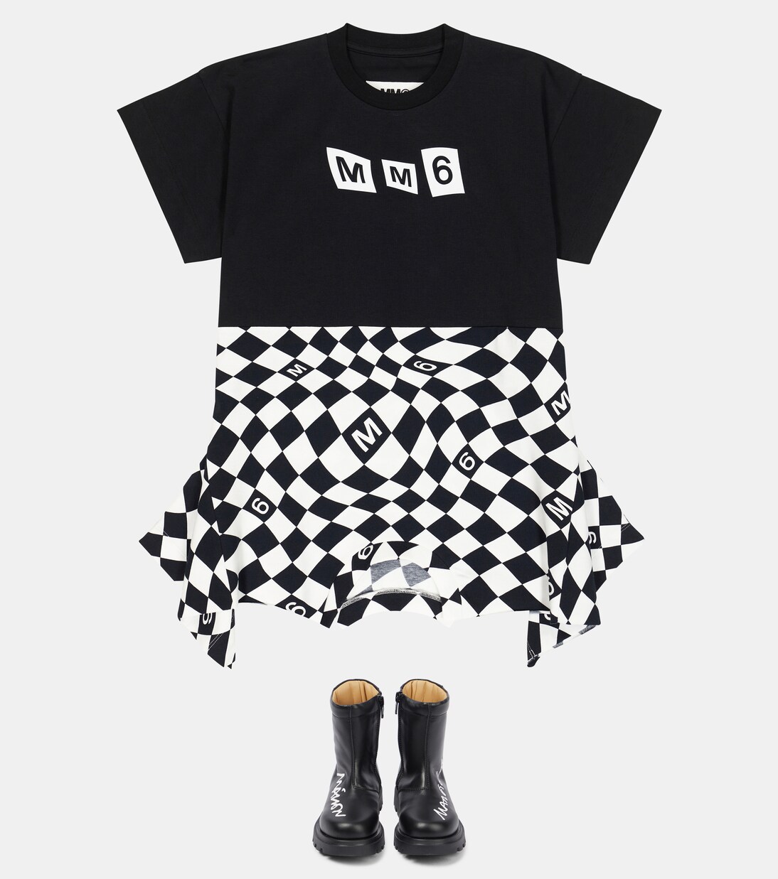 Logo print dress | MM6 Maison Margiela Kids