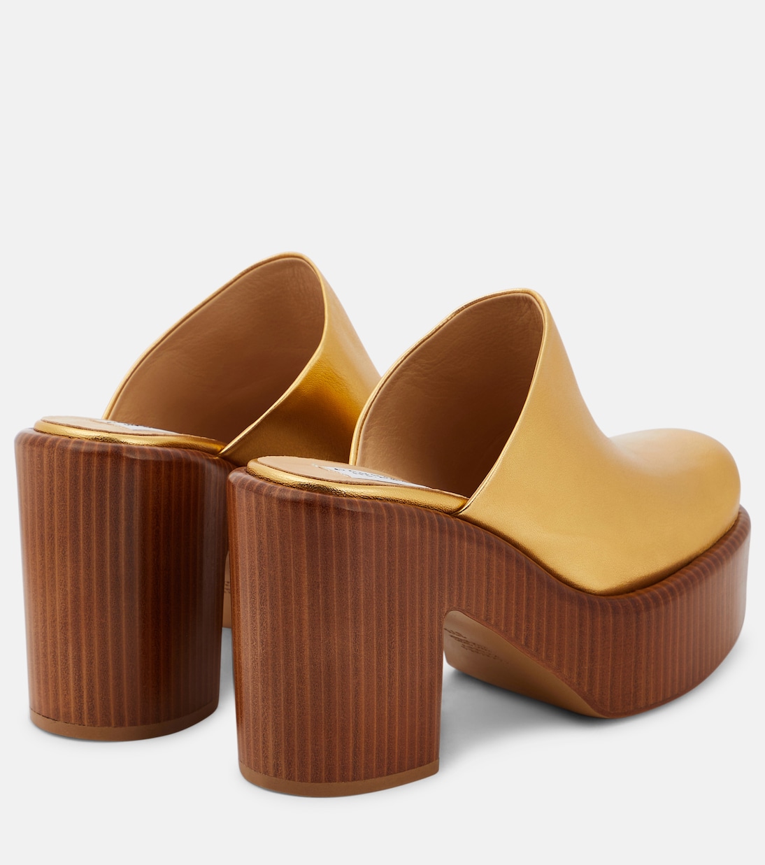 Plateau-Mules aus Metallic-Leder | Gabriela Hearst