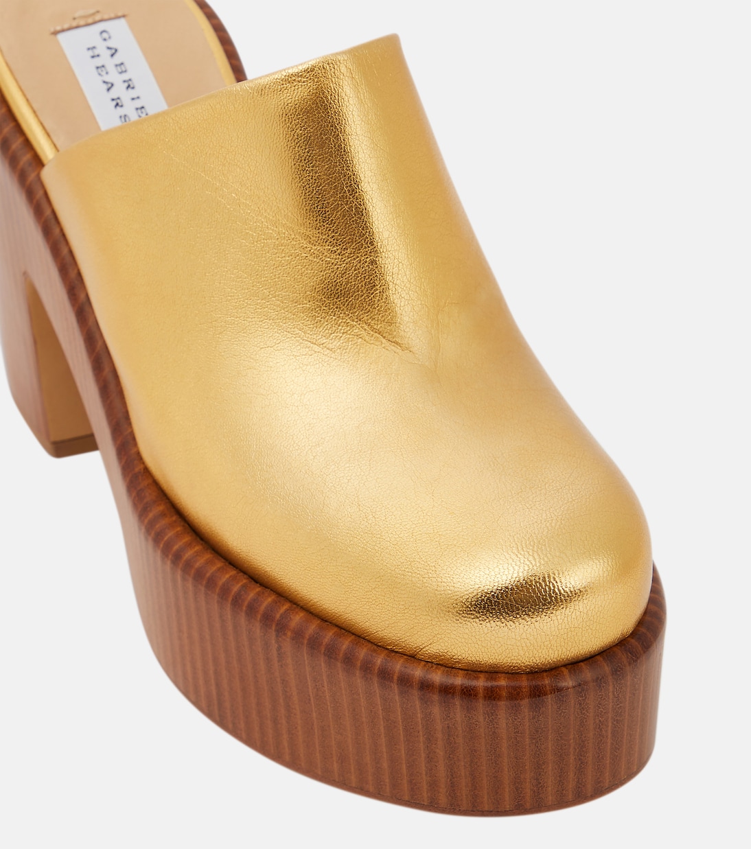Plateau-Mules aus Metallic-Leder | Gabriela Hearst