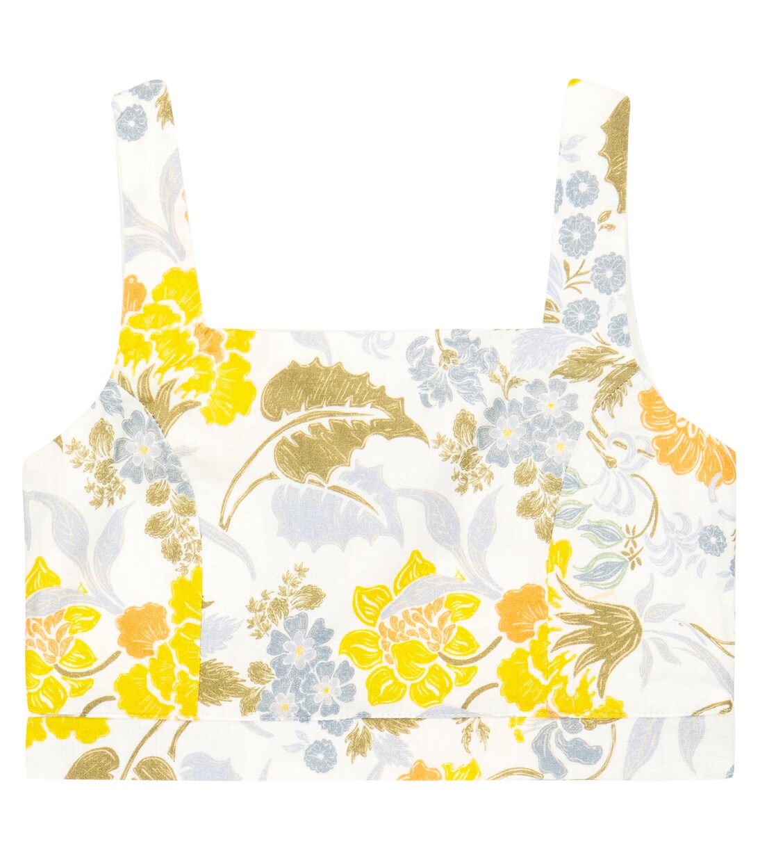 Gianni floral linen and cotton top | The New Society