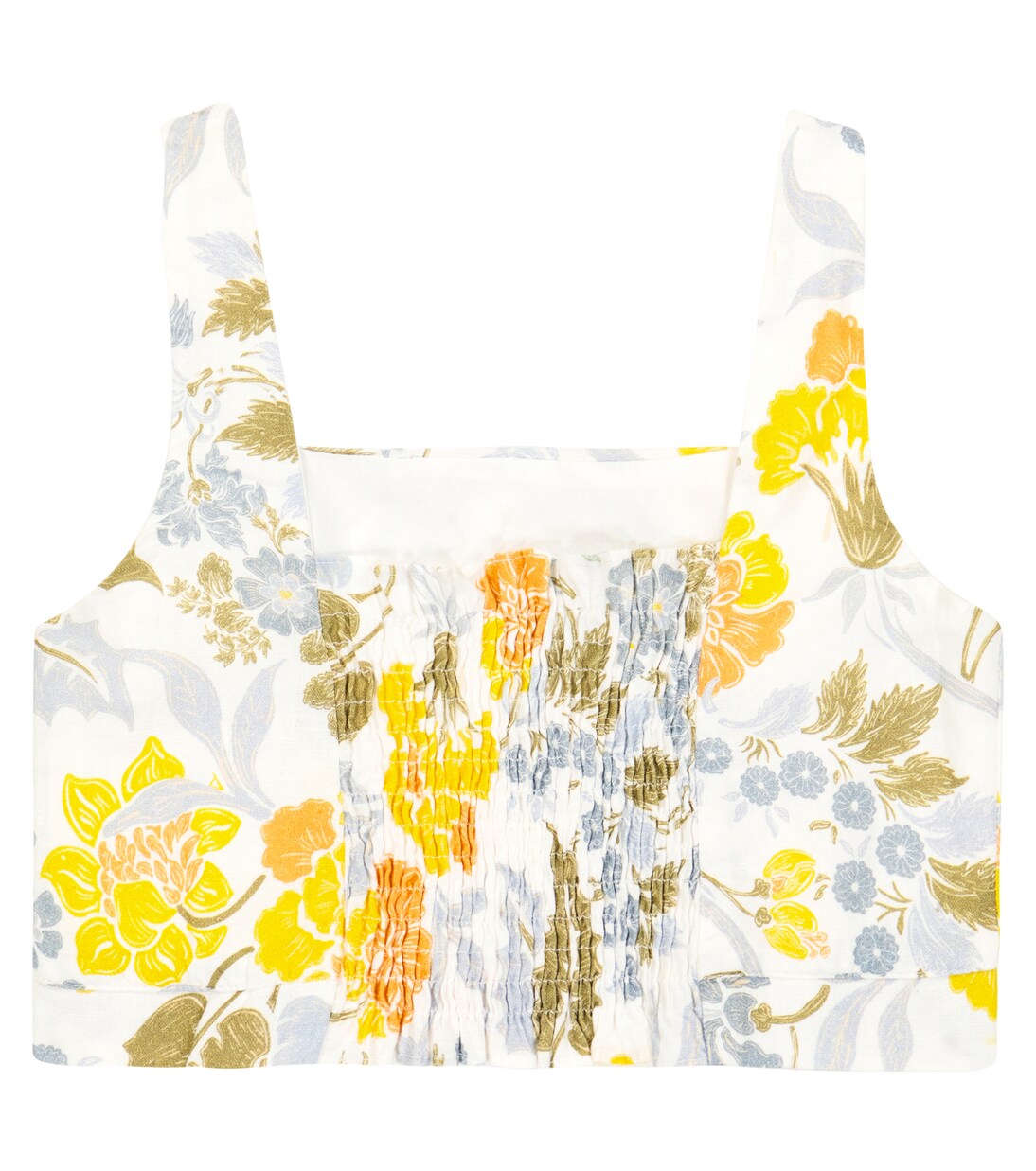 Gianni floral linen and cotton top | The New Society