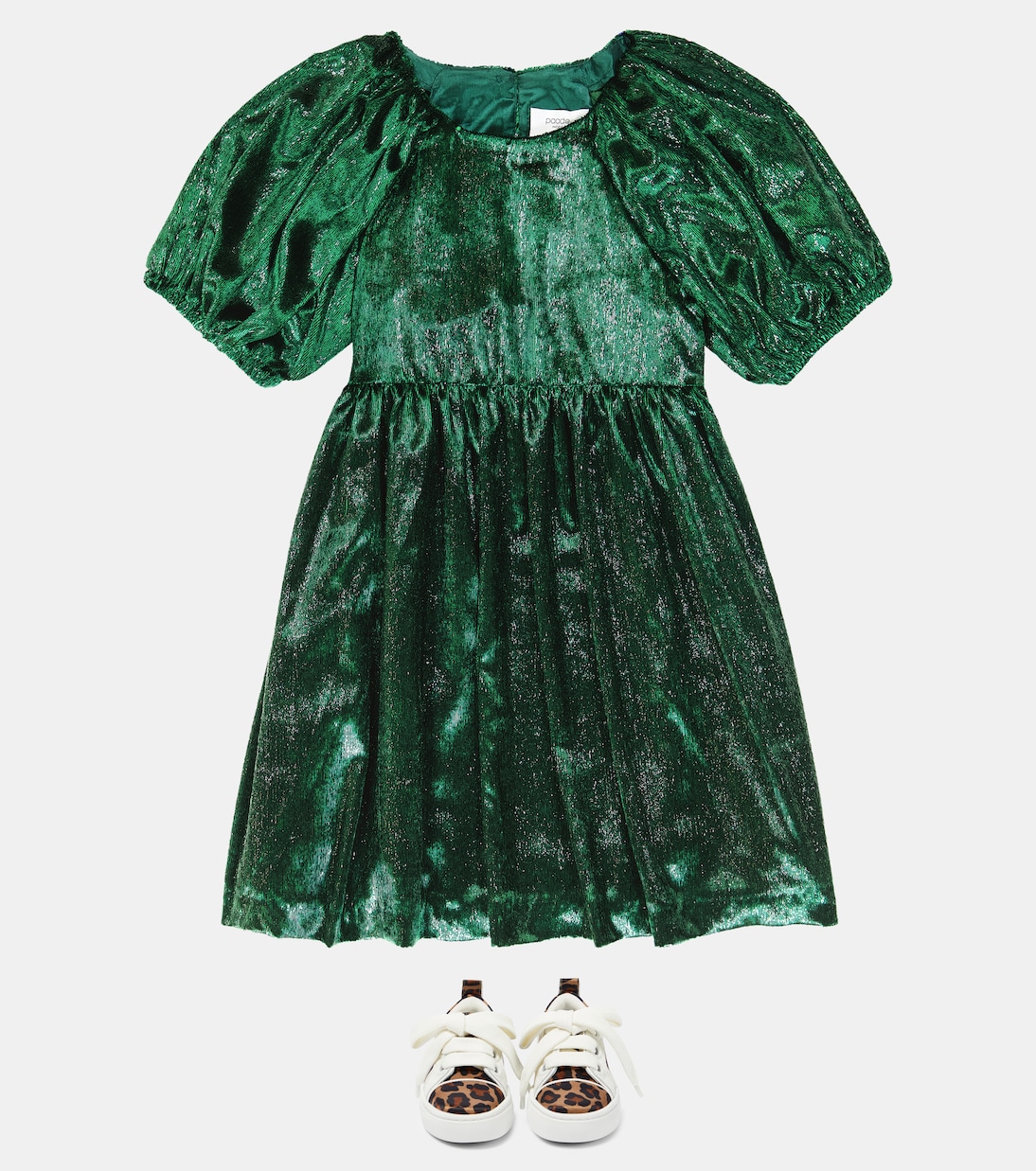 Balloon-sleeve velvet dress | Paade Mode