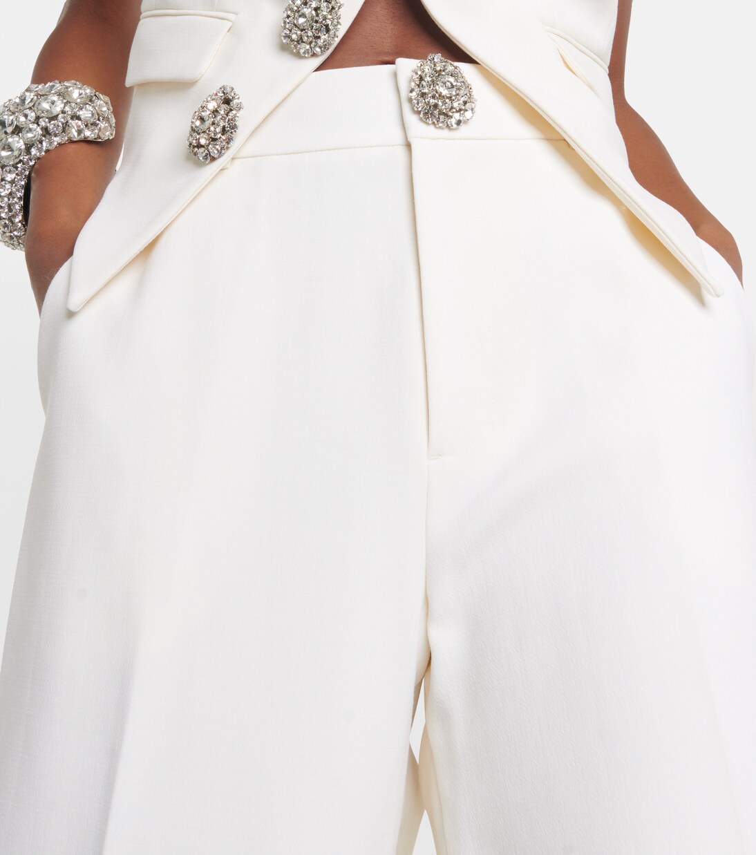 Verzierte Schlaghose aus Wolle | Area