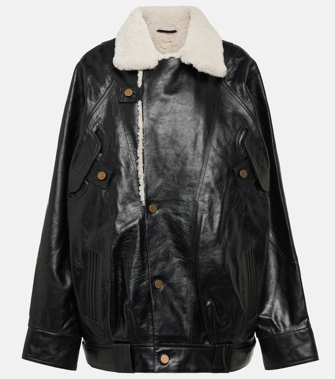 Lederjacke Menash mit Shearling | Dodo Bar Or