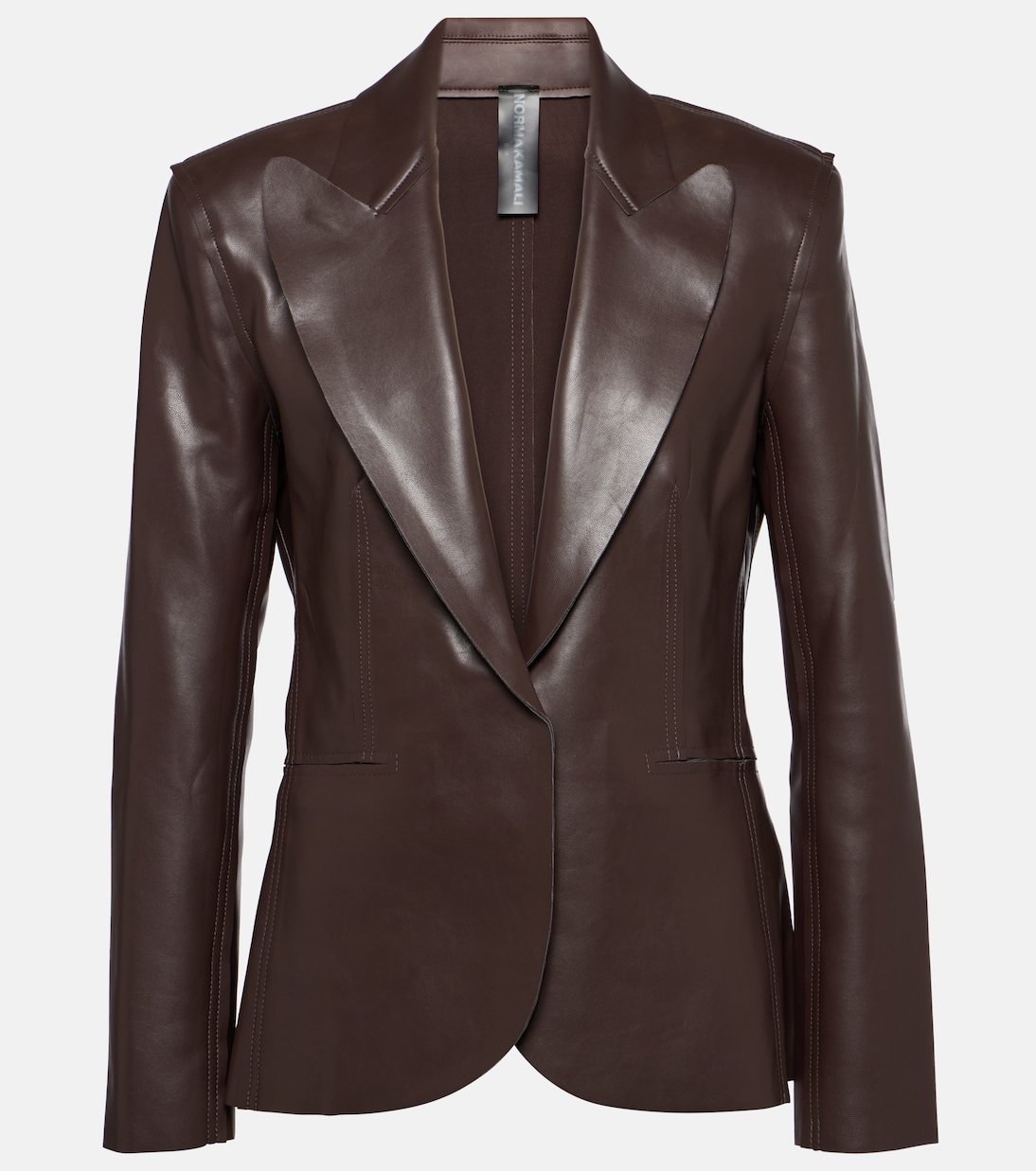 Faux leather blazer | Norma Kamali