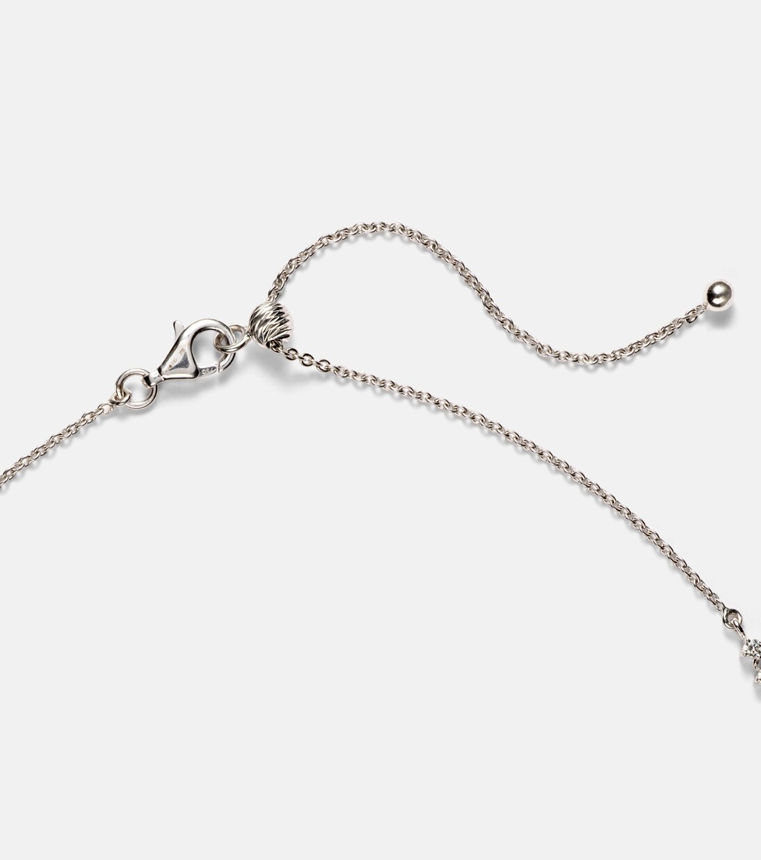 Choker Marquise en or blanc 18 ct, diamants et émail | Kamyen