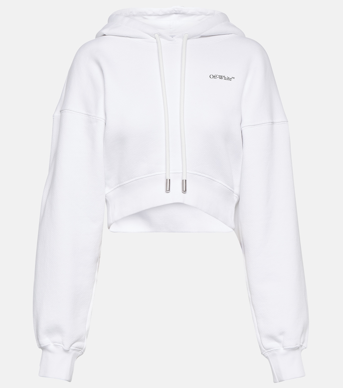 Printed cropped hoodie | Off-White