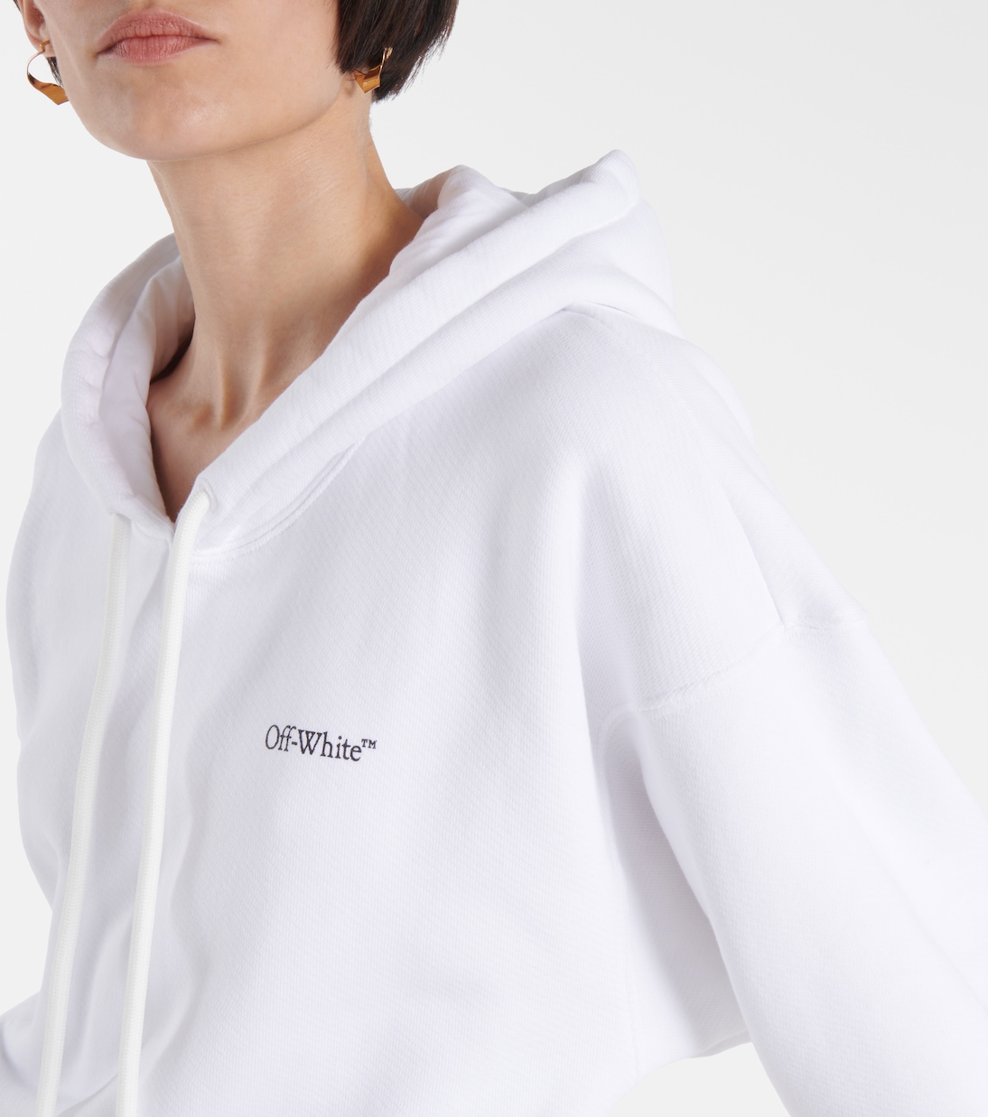 Printed cropped hoodie | Off-White