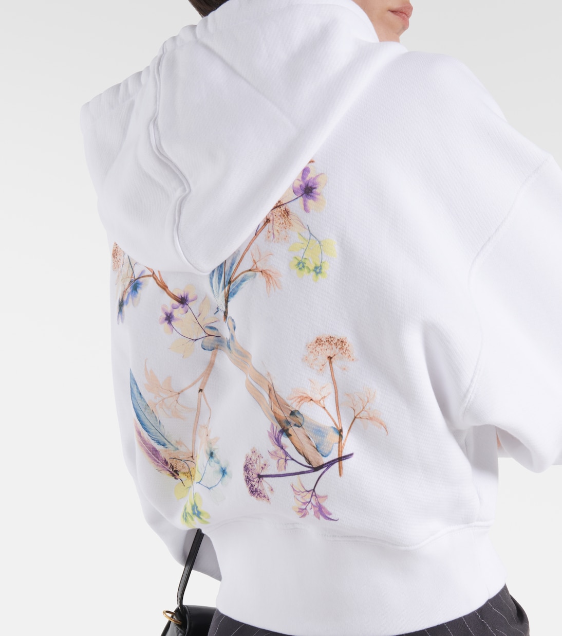 Printed cropped hoodie | Off-White