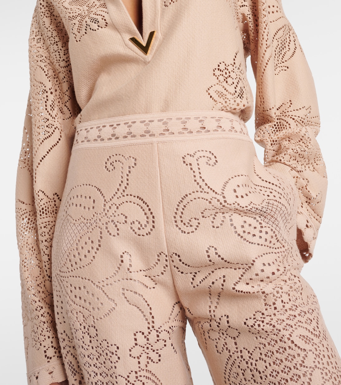 Weite Hose aus Guipure-Spitze | Valentino