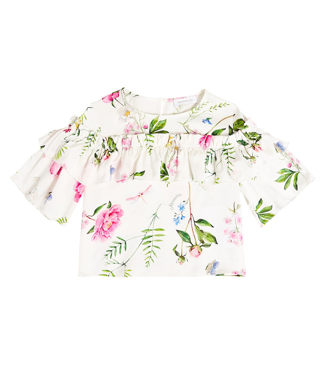 Ruffle floral top | Monnalisa