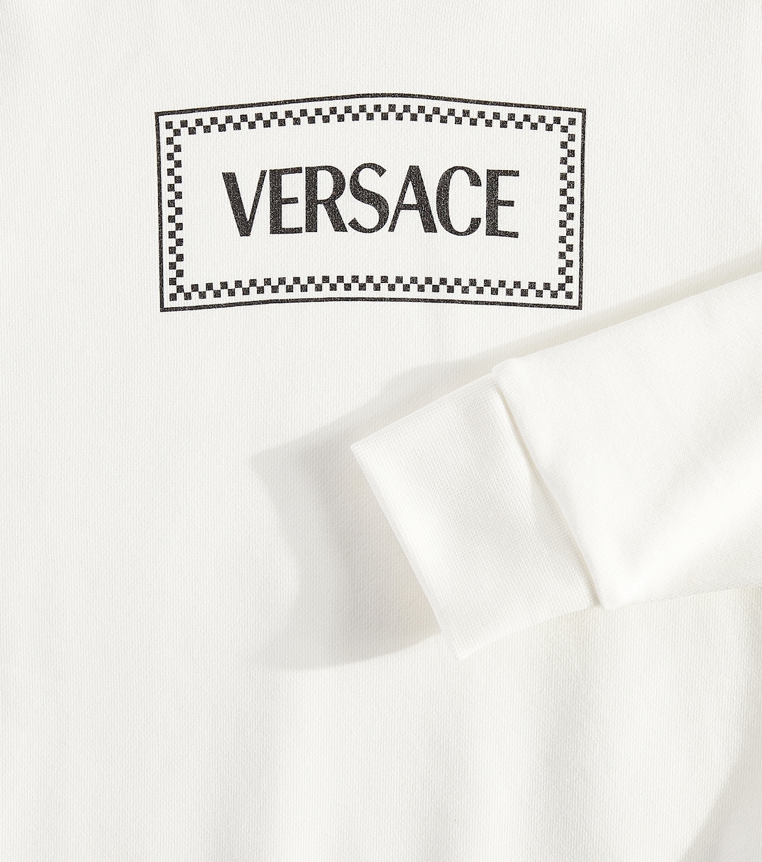 90s Vintage logo cotton jersey hoodie | Versace Kids