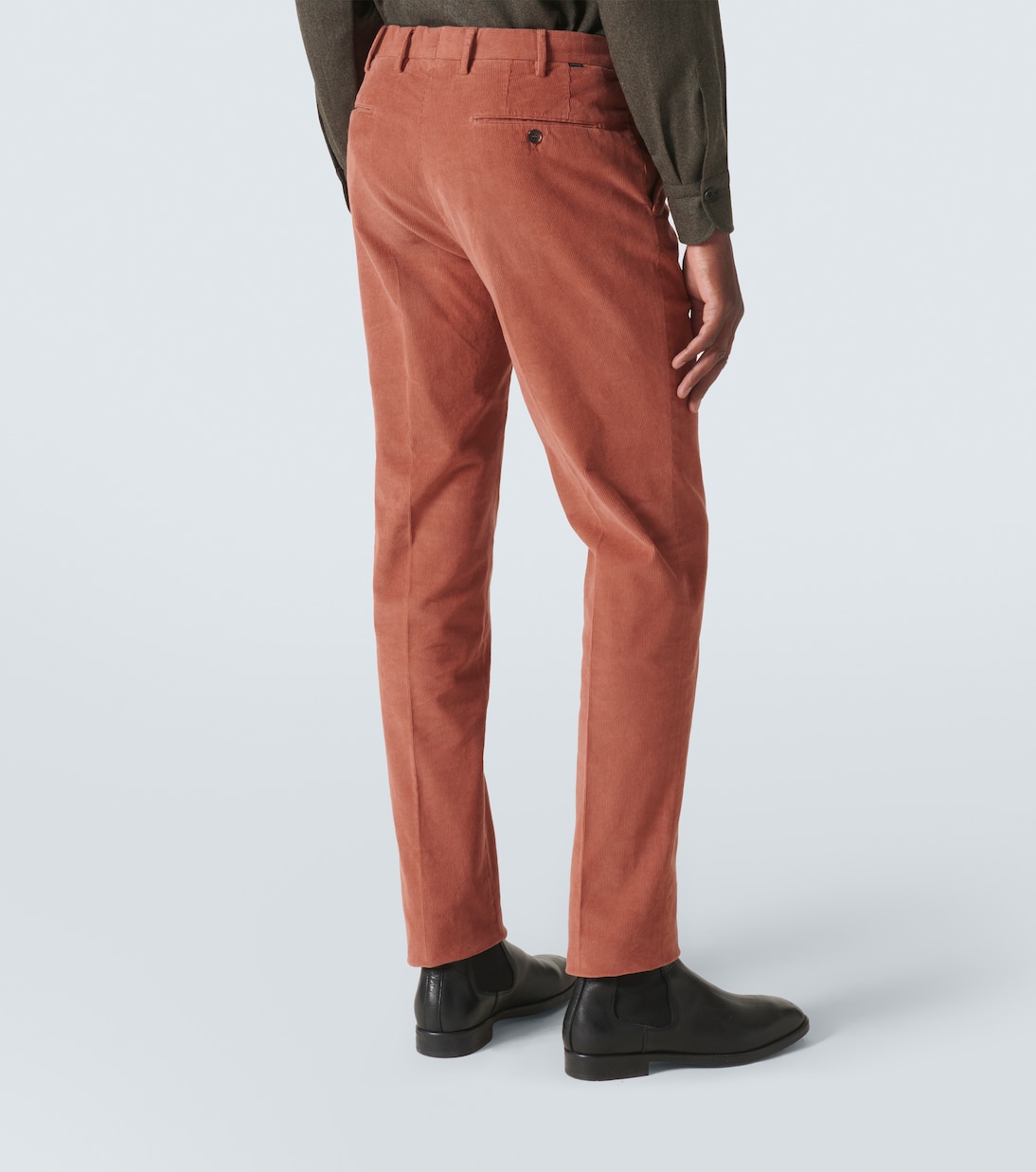 Cotton corduroy straight pants | Slowear