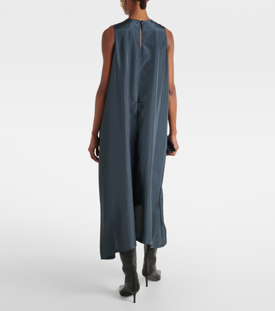 Robe asymétrique en satin | Acne Studios
