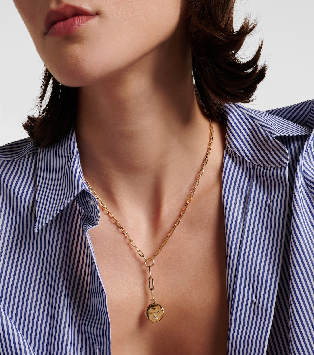 Refined Clip 18kt gold chain necklace with diamonds | FoundRae