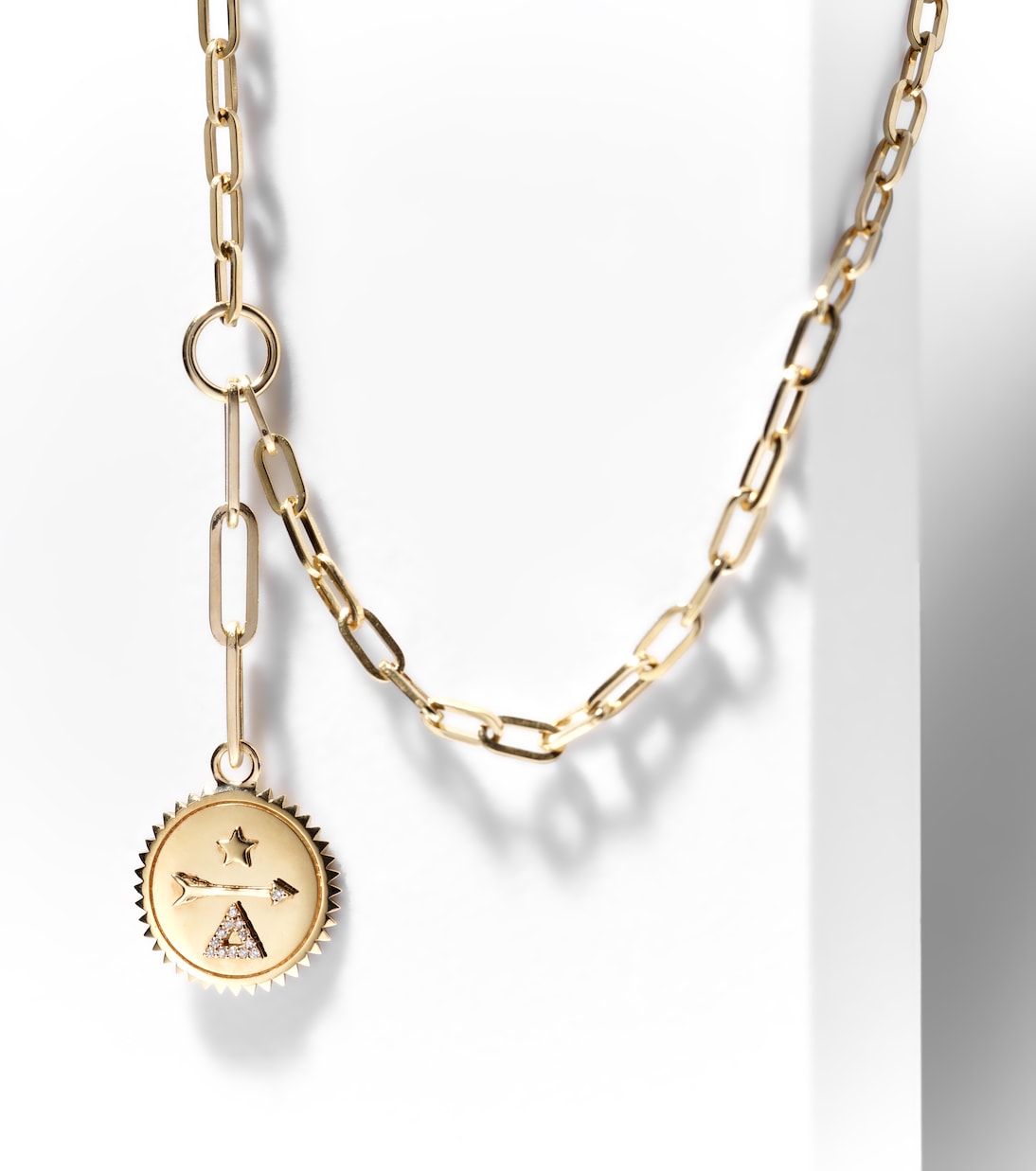 Refined Clip 18kt gold chain necklace with diamonds | FoundRae