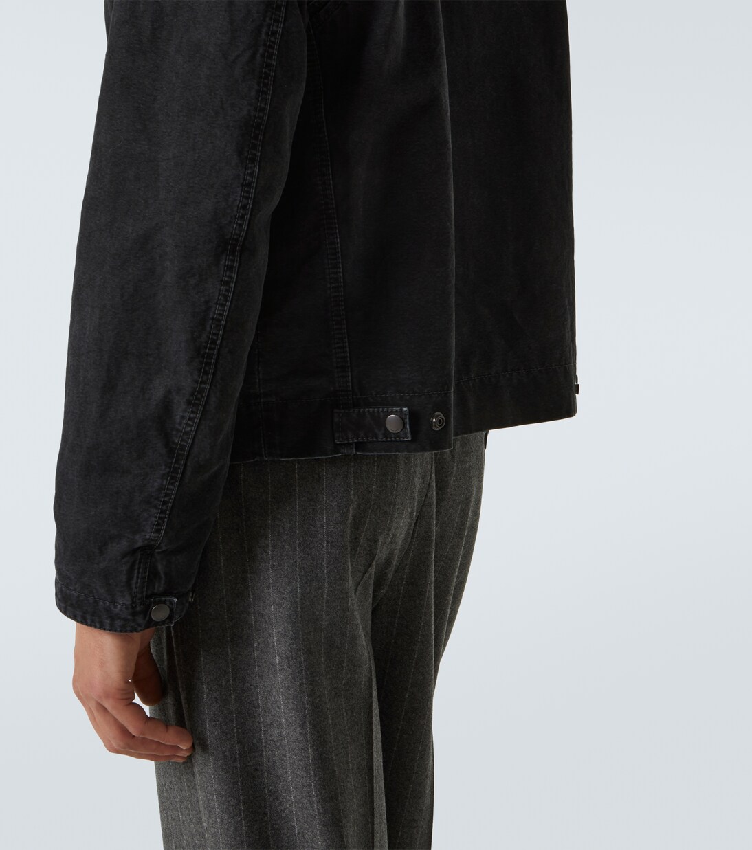 Corduroy-trimmed cotton canvas jacket | Saint Laurent