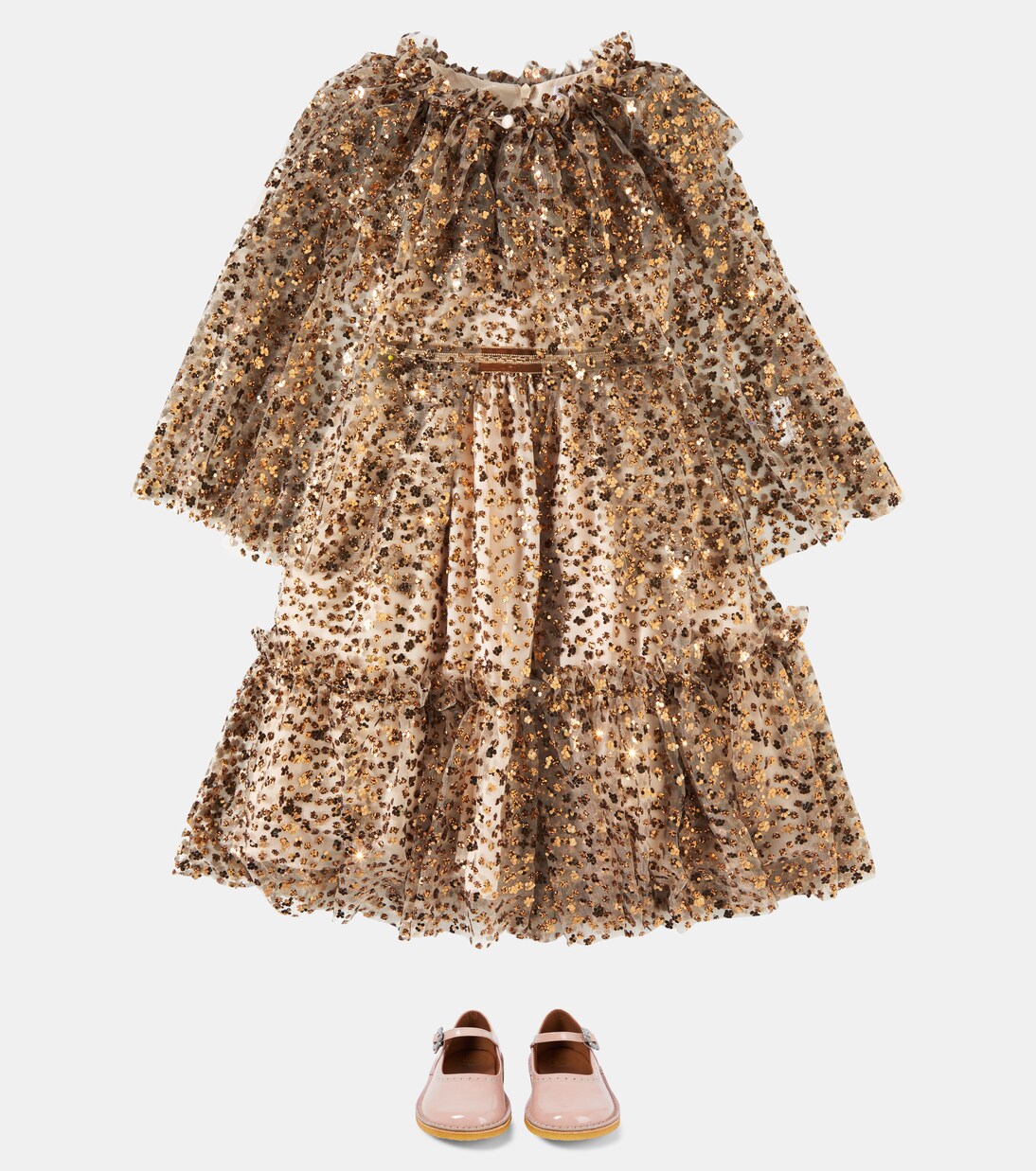 Sequined tulle cape and dress set | Patachou