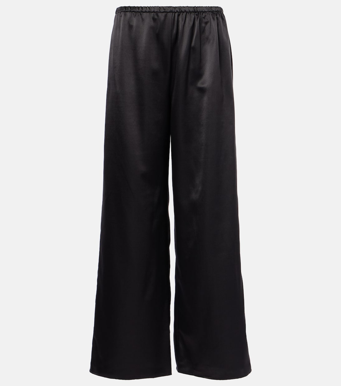 Pantalon ample Austin en laine et soie | Asceno