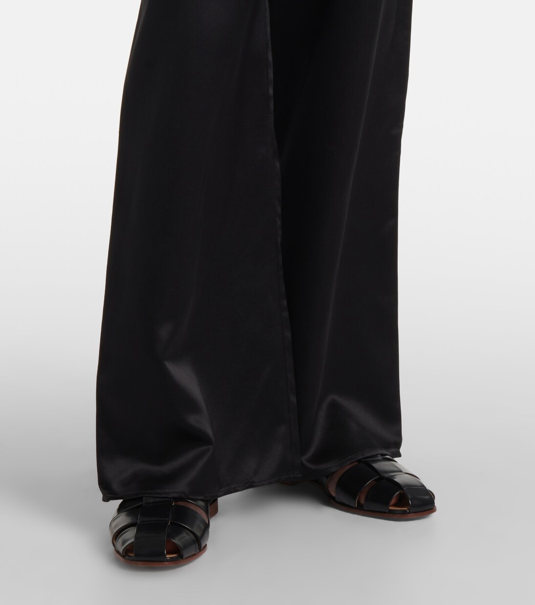 Pantalon ample Austin en laine et soie | Asceno