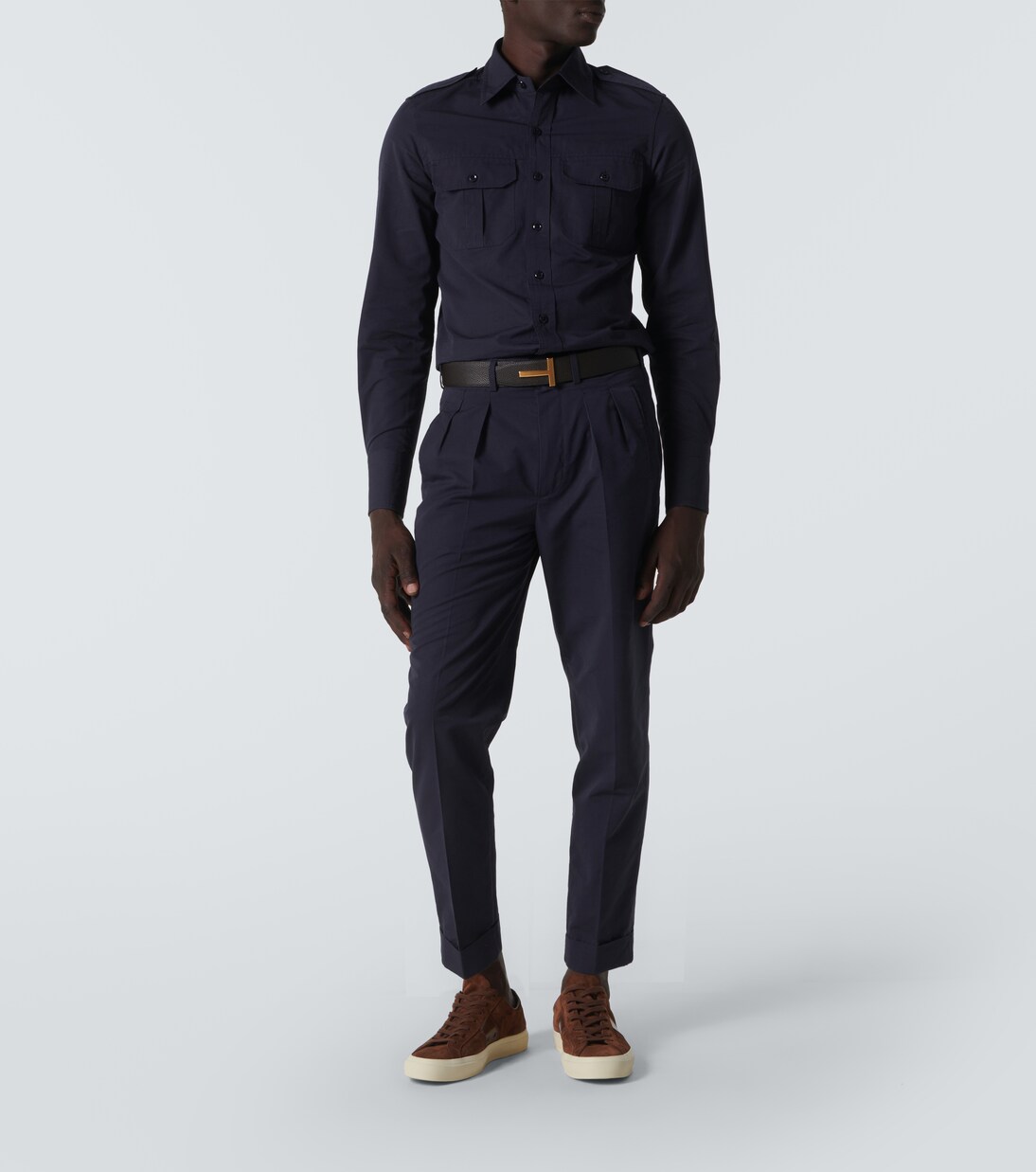 Cambridge logo suede sneakers | Tom Ford