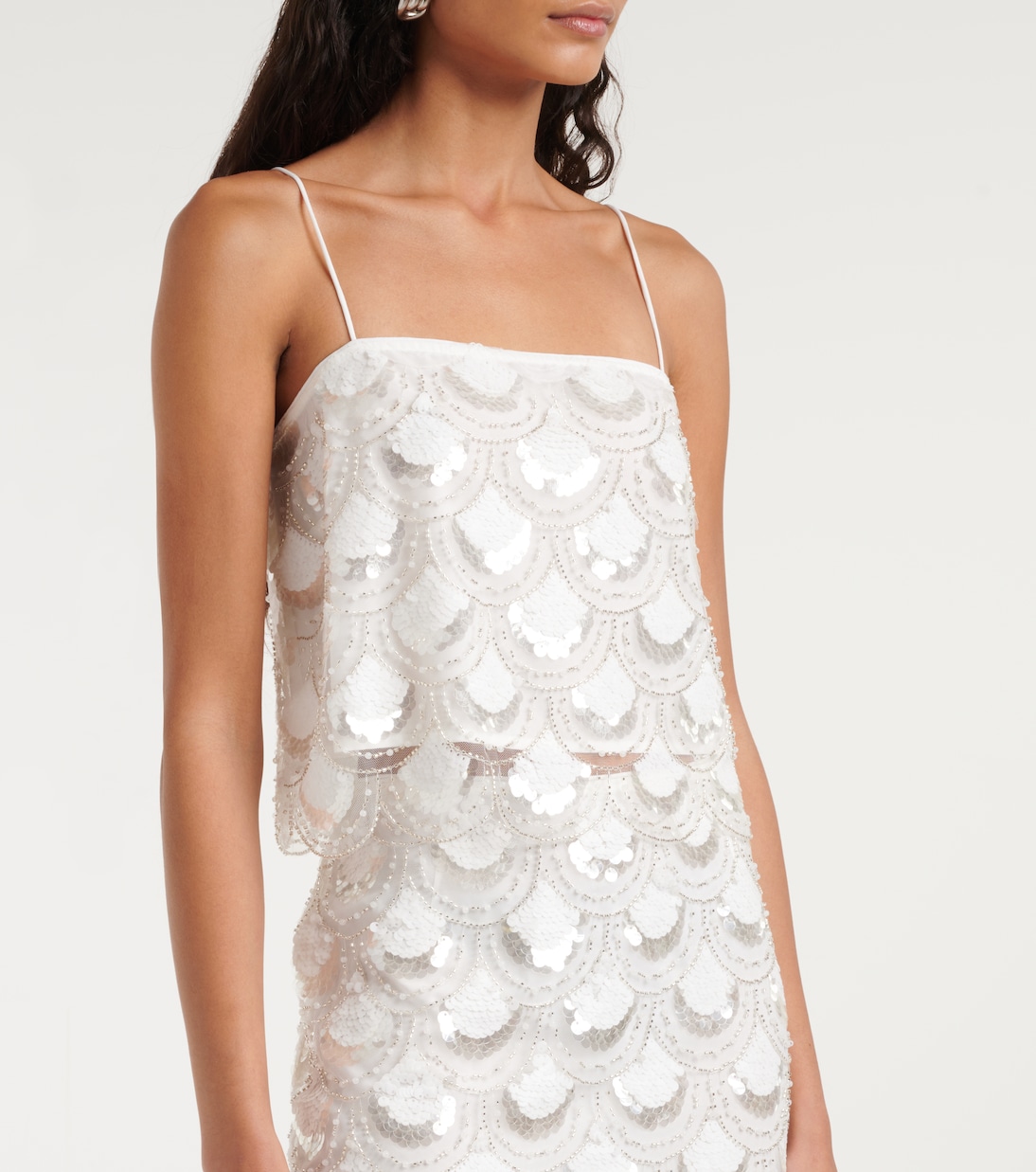 Cropped-Top mit Pailletten | Rotate