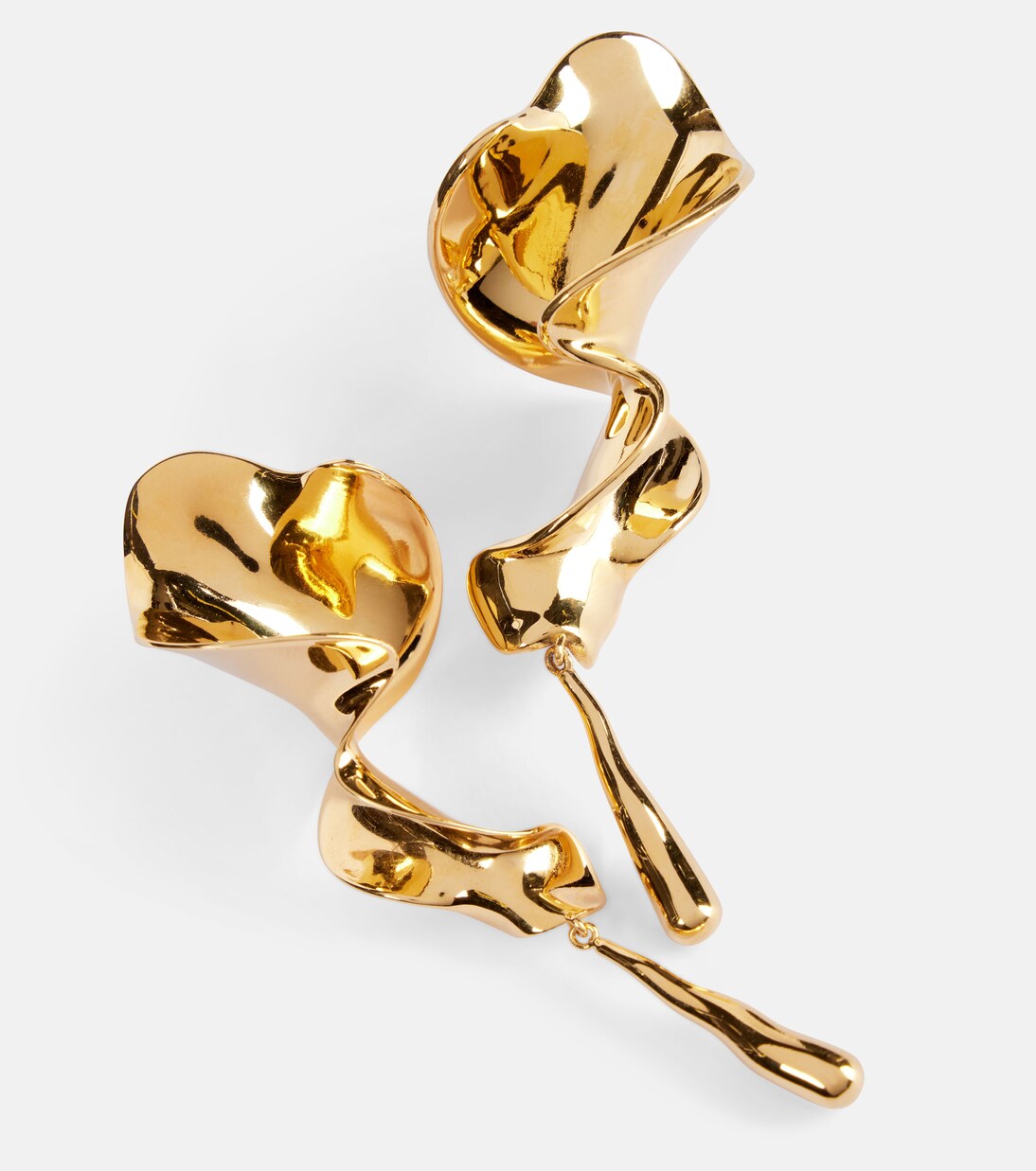 Tidal gold-plated drop earrings | Khaite