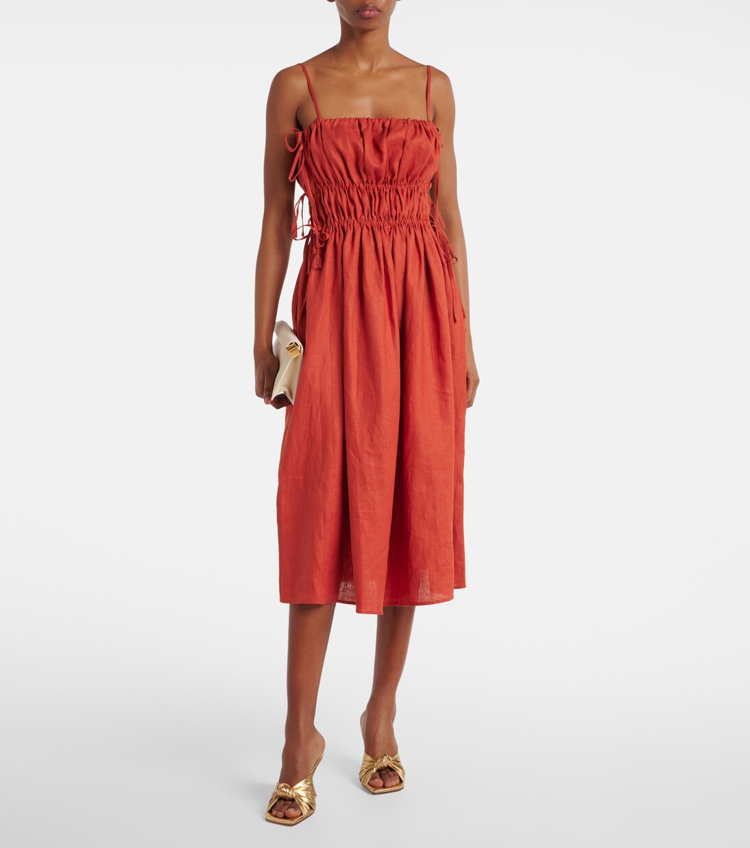 Robe midi Eze en lin | Asceno