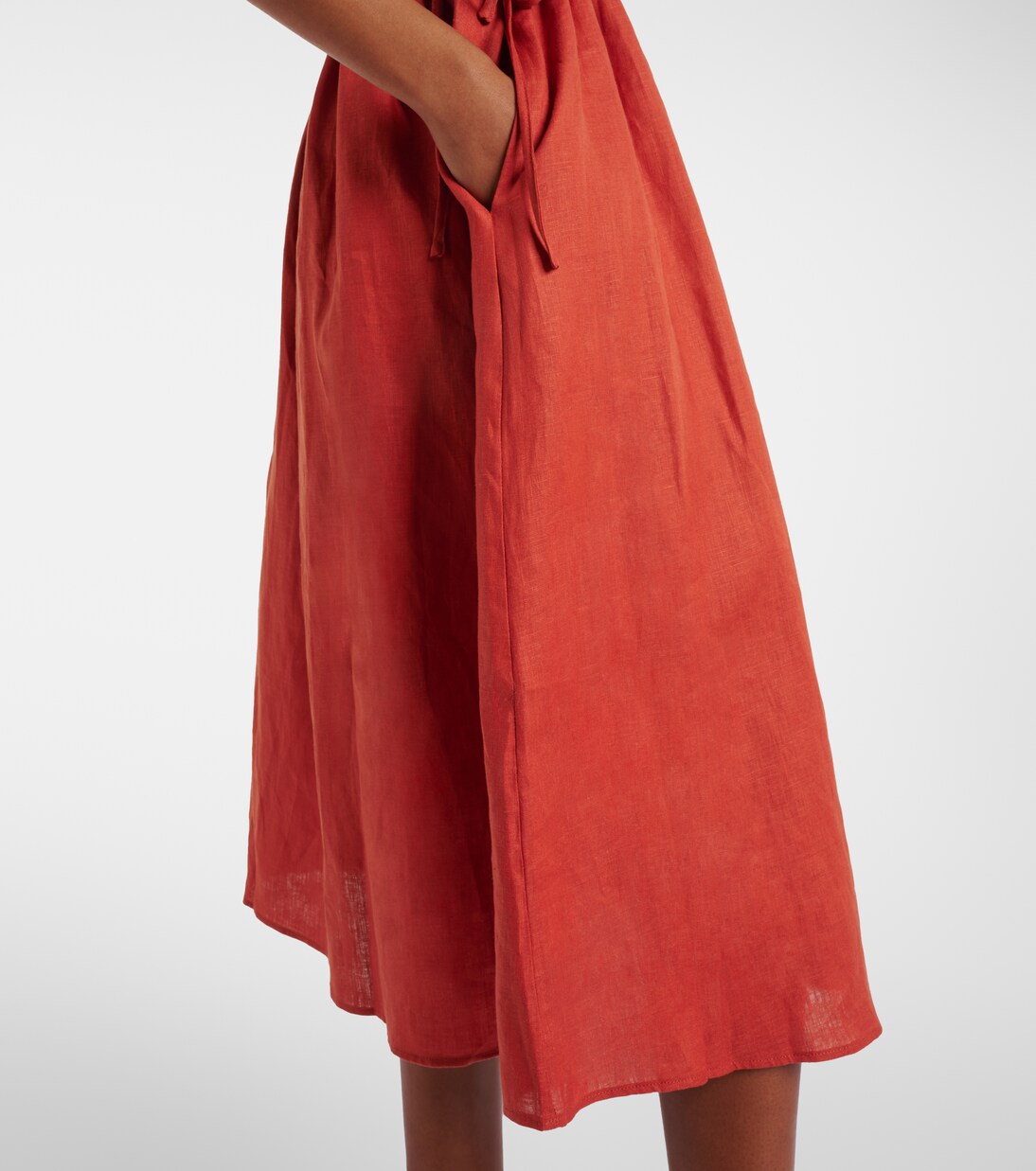 Robe midi Eze en lin | Asceno