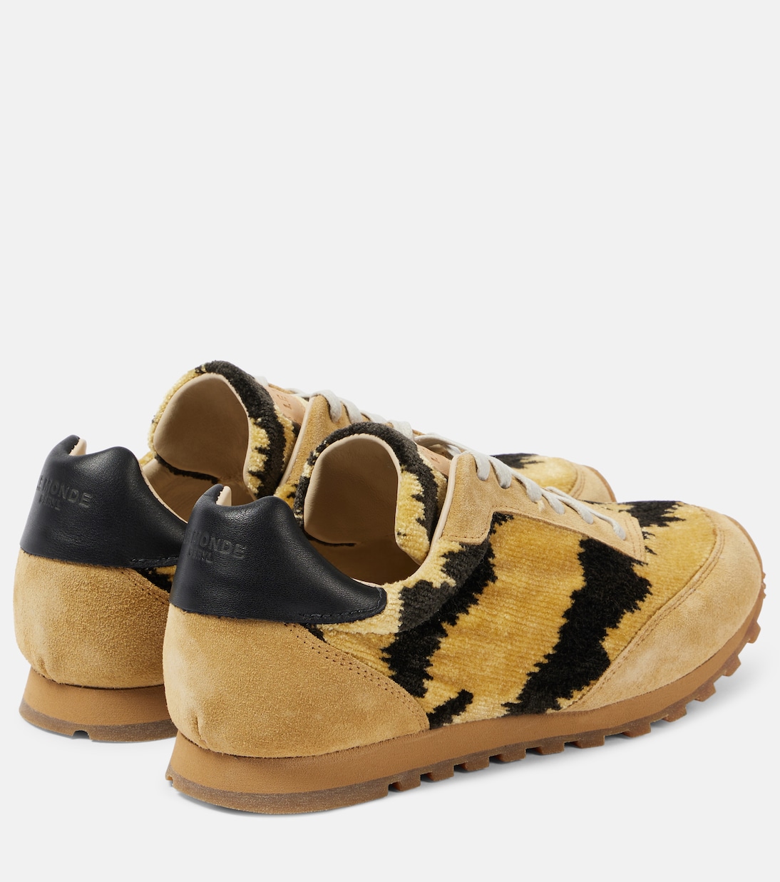 Sneakers Slim Runner aus Samt und Veloursleder | Le Monde Béryl