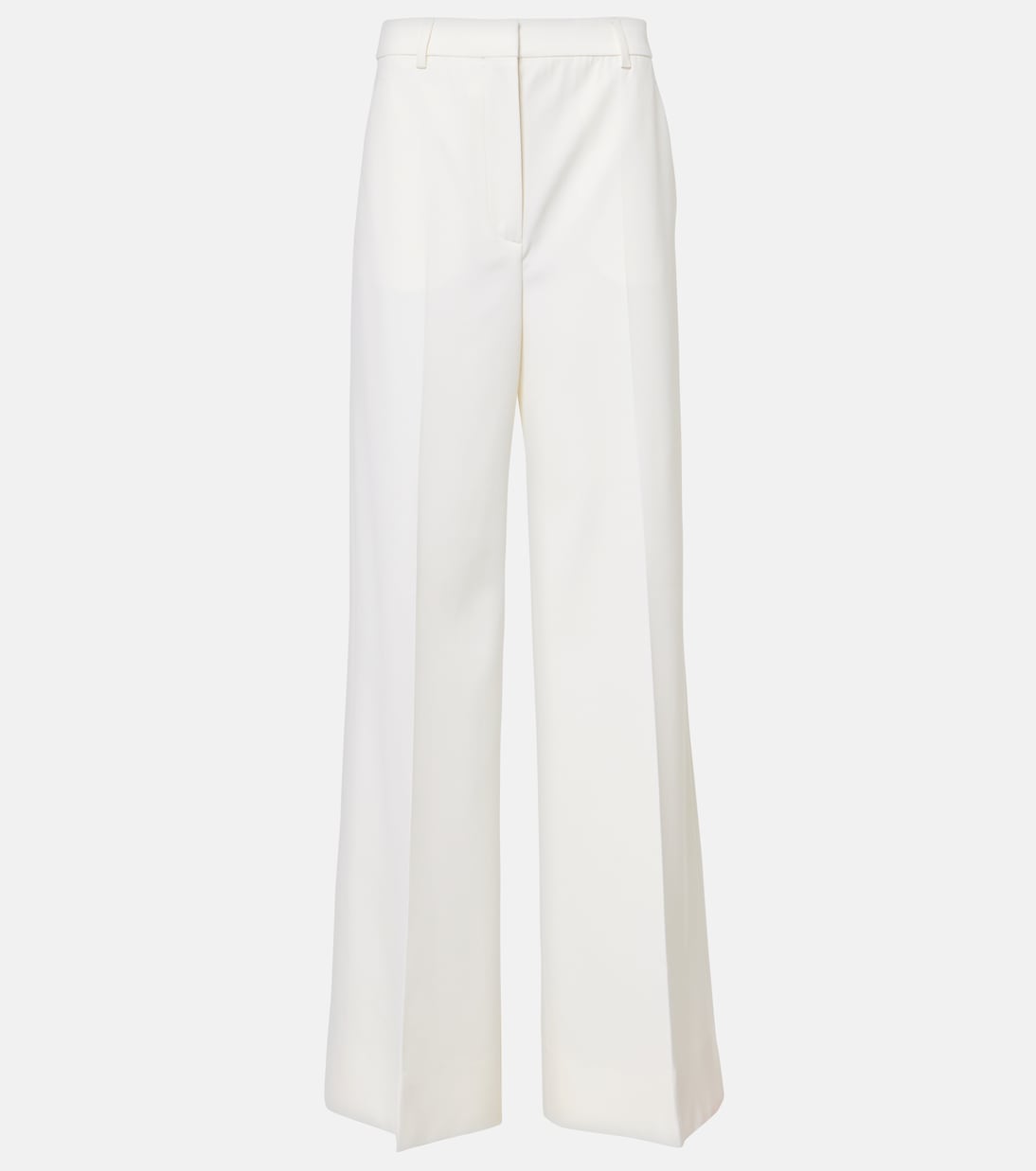 High-rise pleated wool wide-leg pants | Stella McCartney