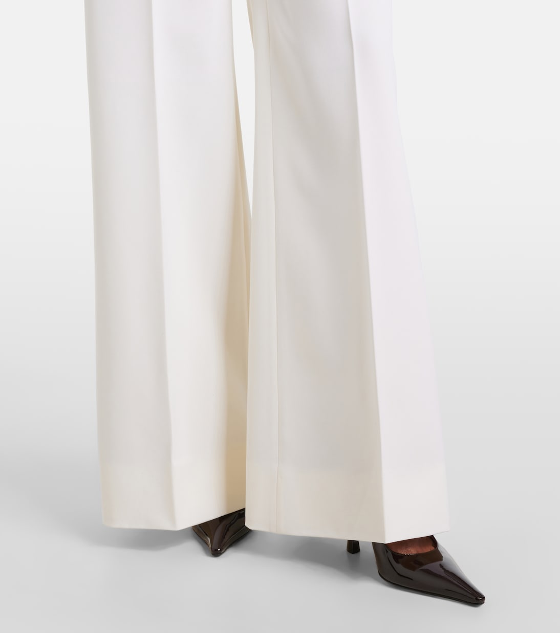 High-rise pleated wool wide-leg pants | Stella McCartney