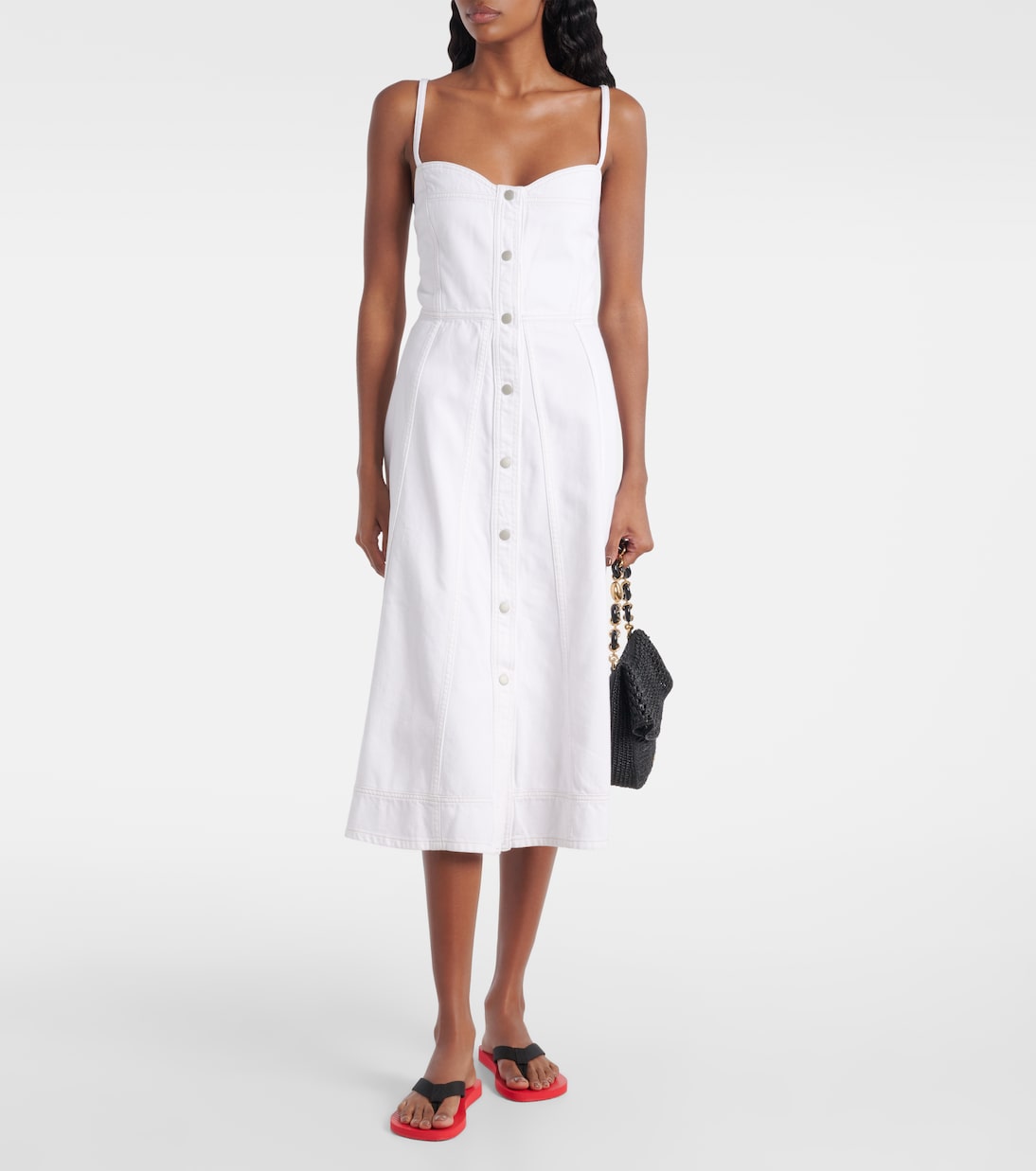 Saint Raphael denim midi dress | AG Jeans