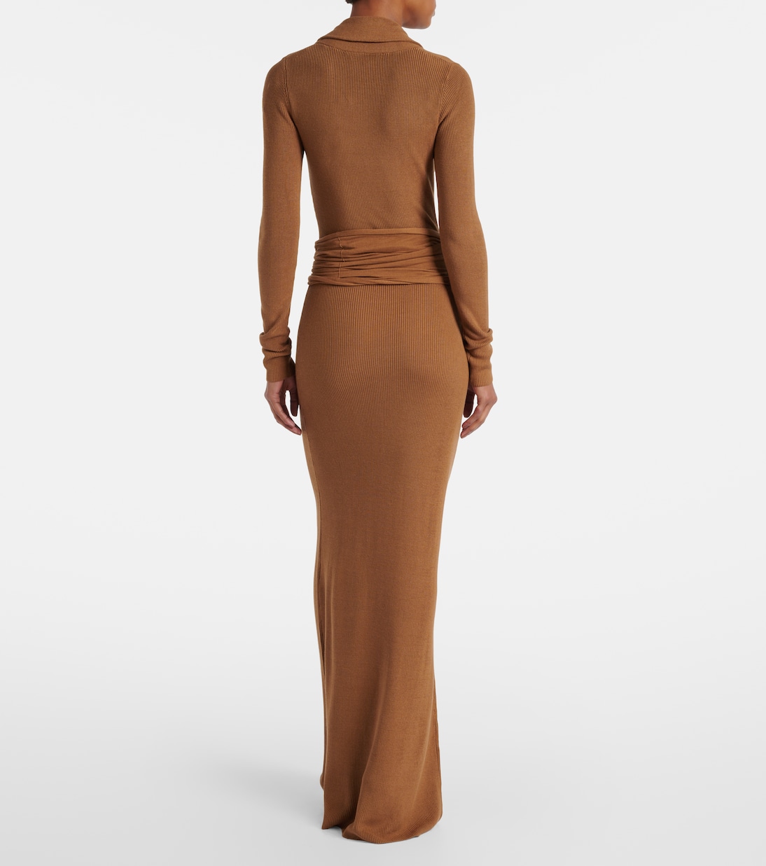 Robe longue Aure en soie mélangée | Aya Muse