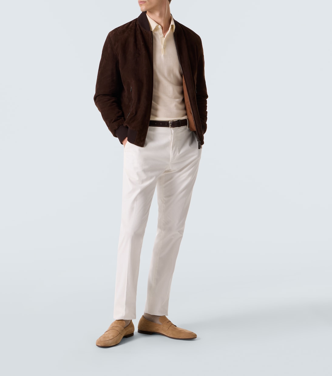Cotton-blend slim pants | Zegna