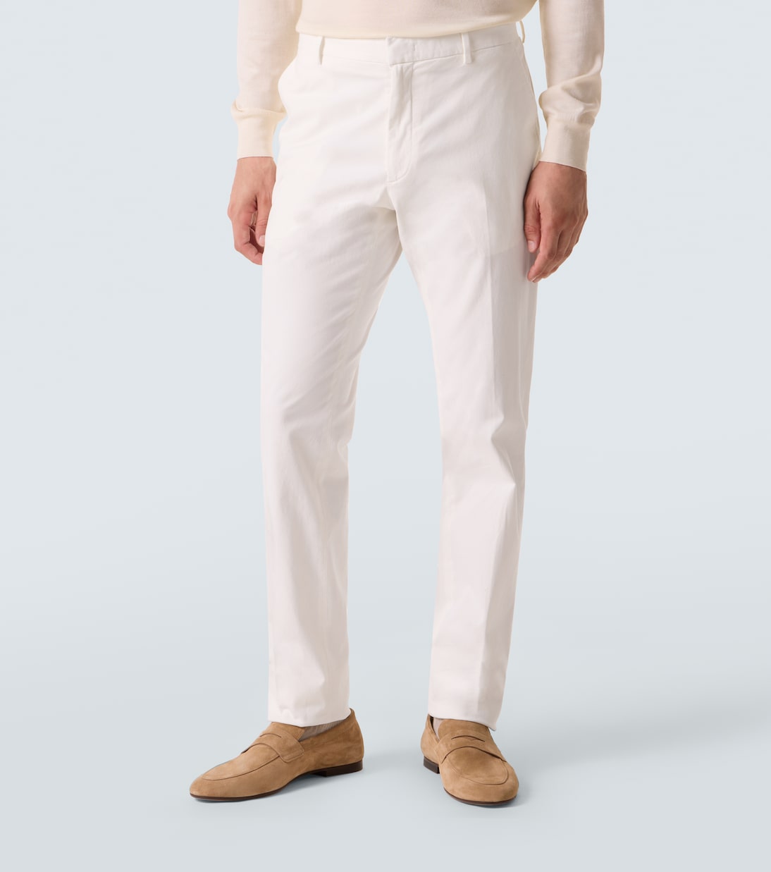 Cotton-blend slim pants | Zegna
