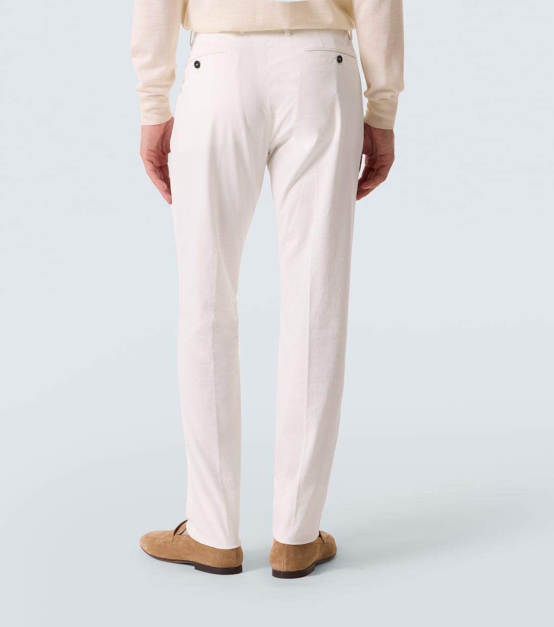 Cotton-blend slim pants | Zegna