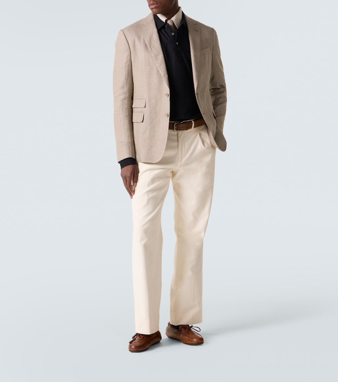 Embroidered cotton and cashmere polo shirt | Ralph Lauren Purple Label