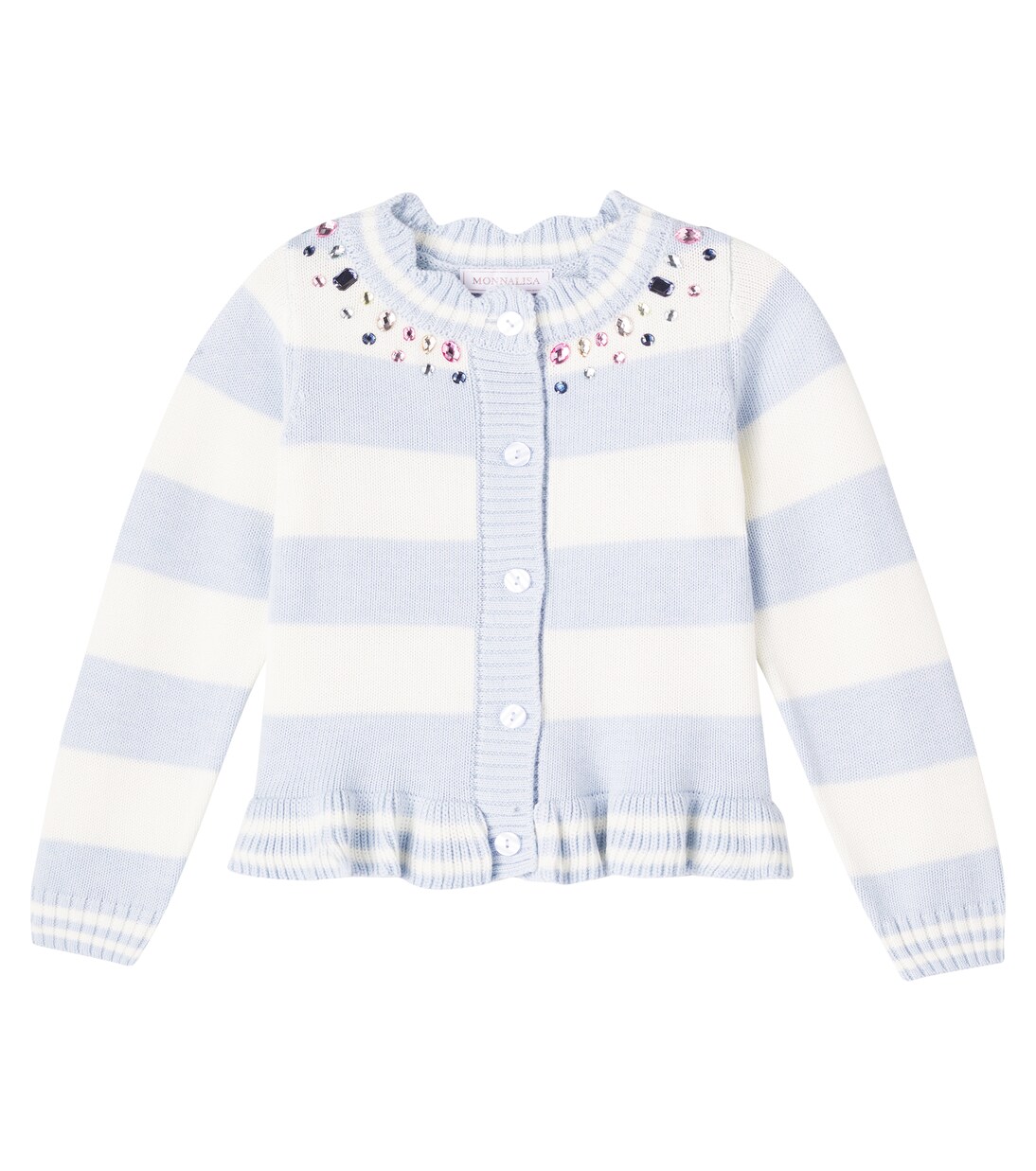 Embellished striped cardigan | Monnalisa