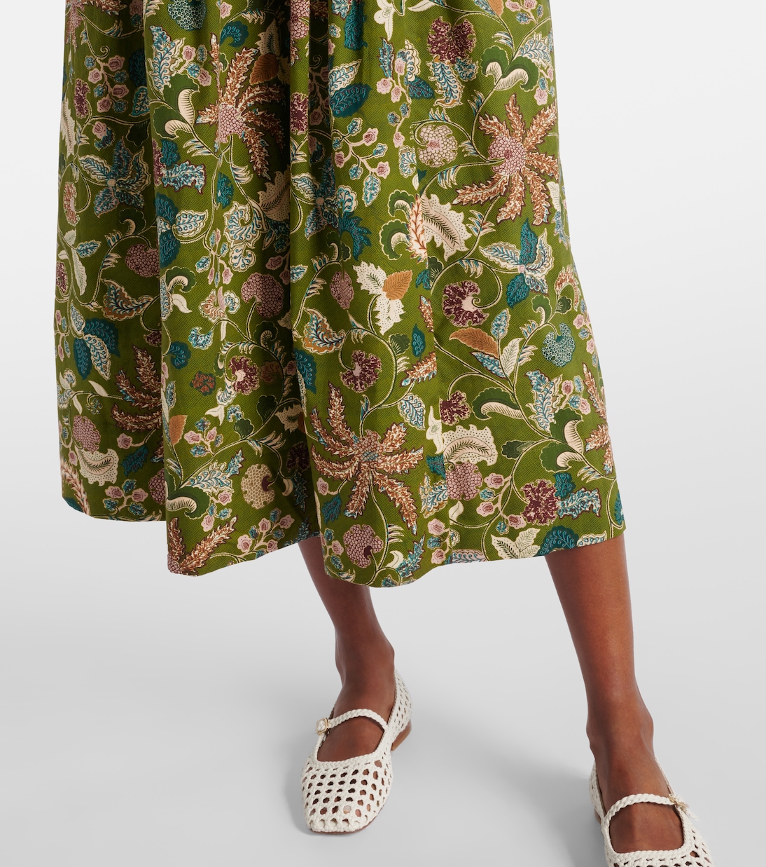 Bedrucktes Midikleid Elenora aus Baumwolle | Ulla Johnson