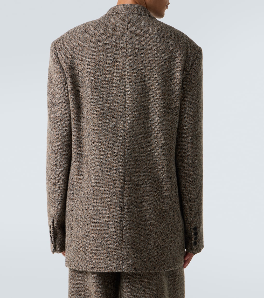 Oversized wool-blend tweed blazer | Dries Van Noten