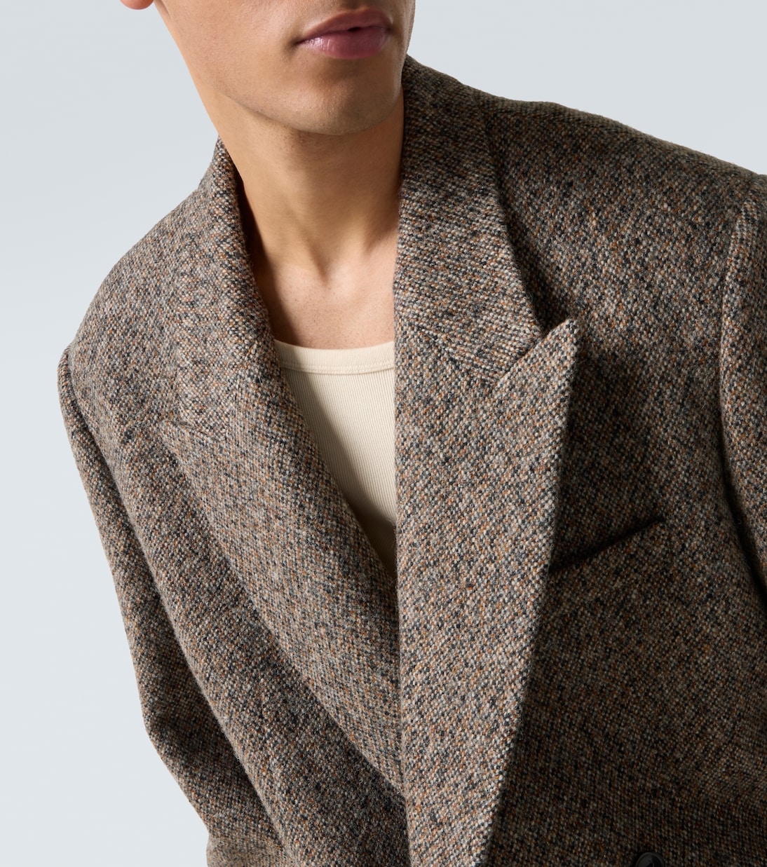 Oversized wool-blend tweed blazer | Dries Van Noten