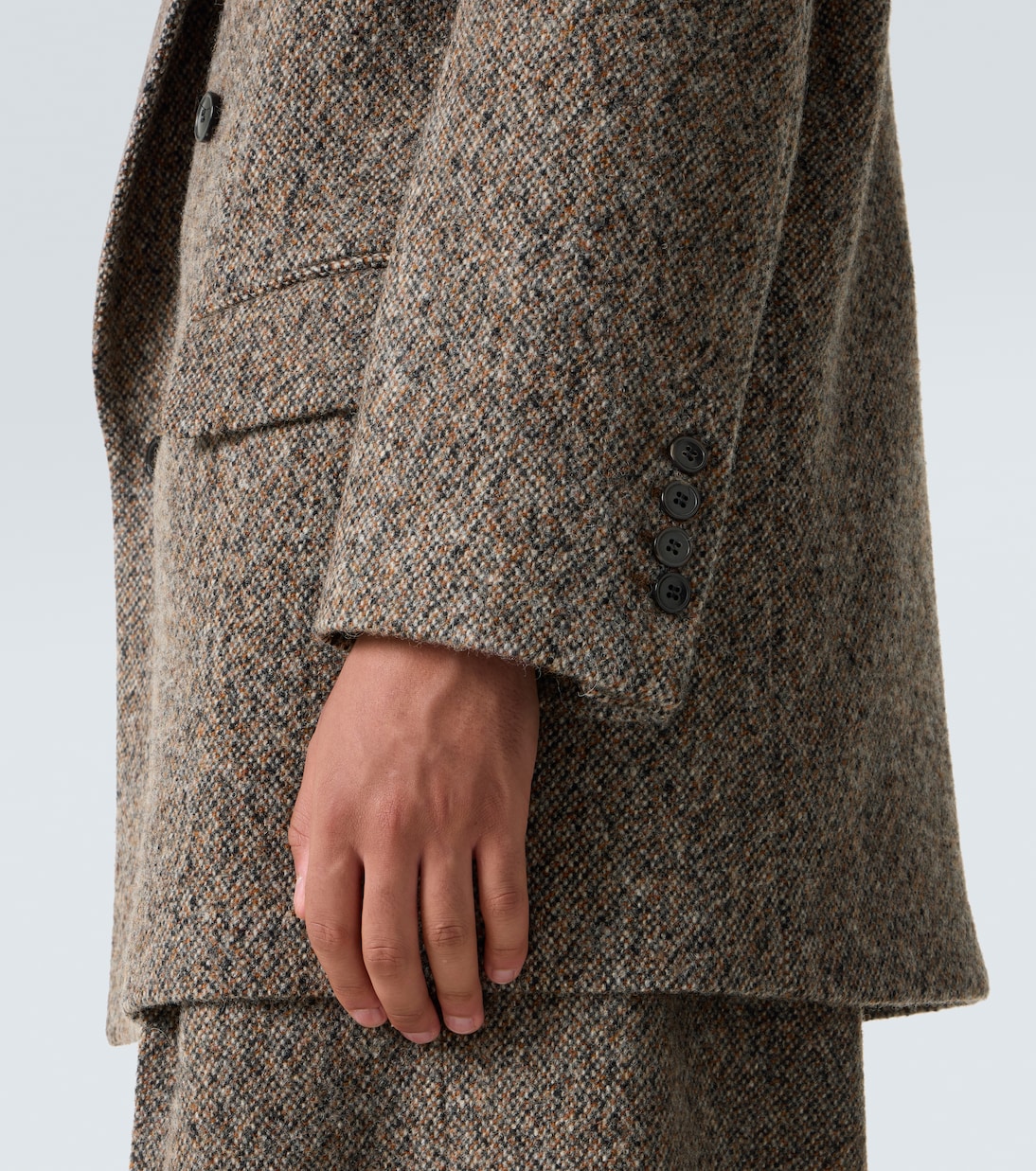 Oversized wool-blend tweed blazer | Dries Van Noten