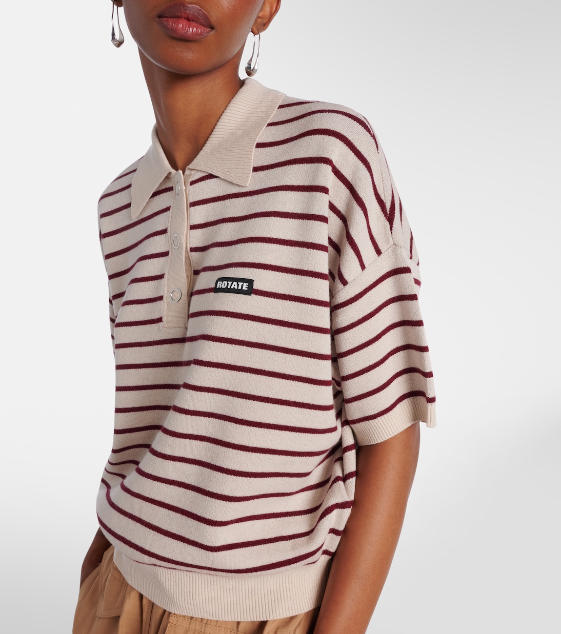 Polo a rayas con logo | Rotate