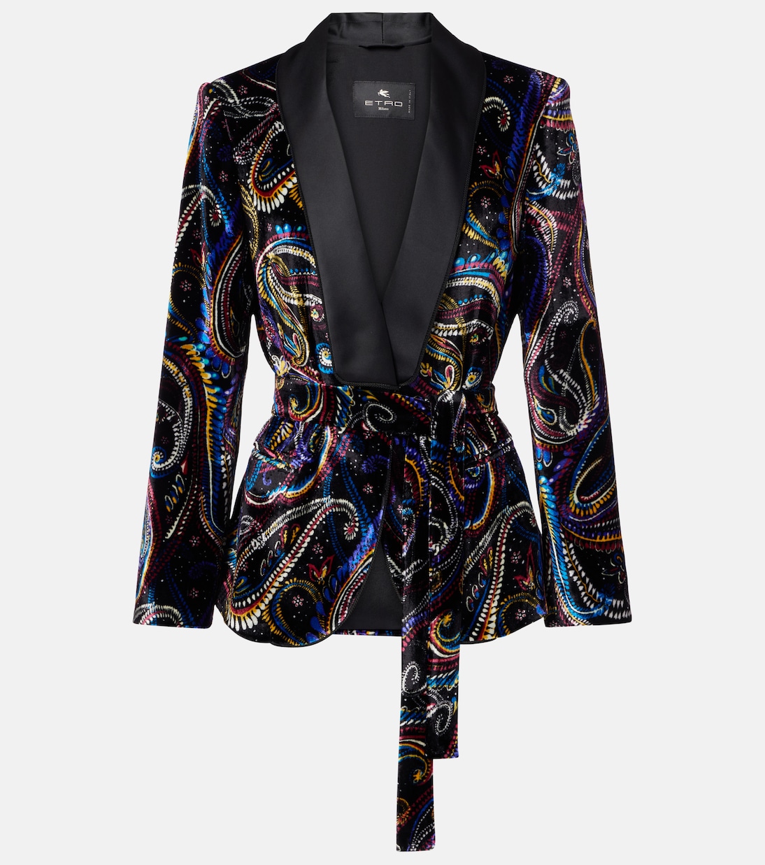 Belted velvet jacquard blazer | Etro
